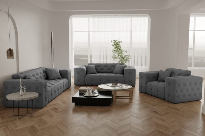 Sofagarnitur, Wohnlandschaft CLOUD Couch 3+2+1 stilvol Viele Farben