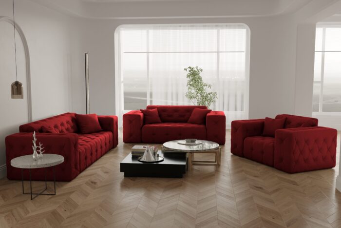 Sofagarnitur, Wohnlandschaft CLOUD Couch 3+2+1 stilvol Viele Farben