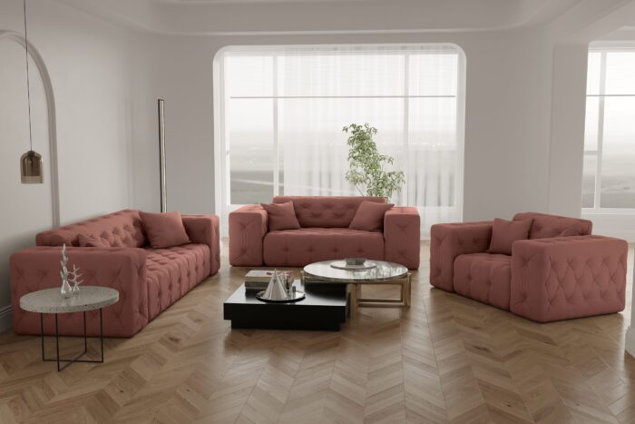 Sofagarnitur, Wohnlandschaft CLOUD Couch 3+2+1 stilvol Viele Farben