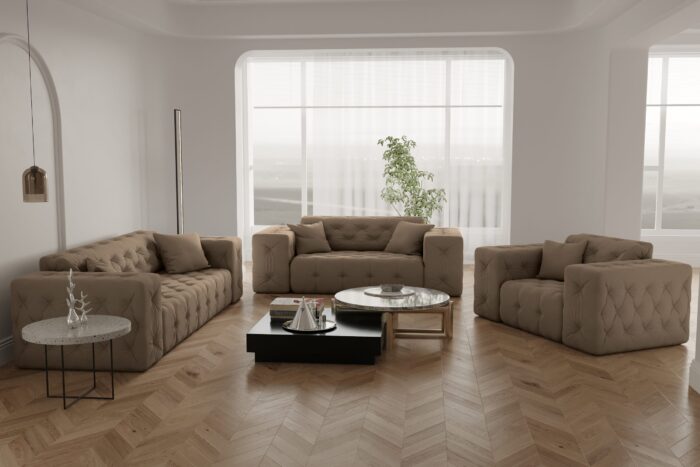 Sofagarnitur, Wohnlandschaft CLOUD Couch 3+2+1 stilvol Viele Farben