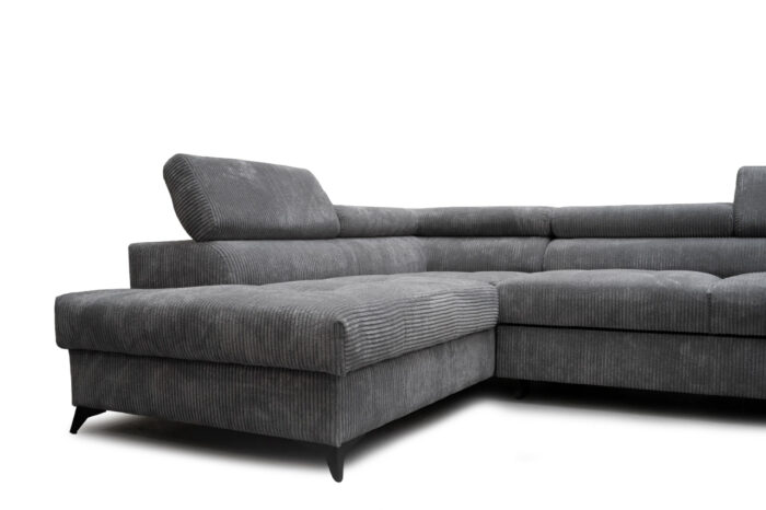 Ecksofa mit schlaffunktion und bettkasten Eckcouch ARCADI Dicker Cord