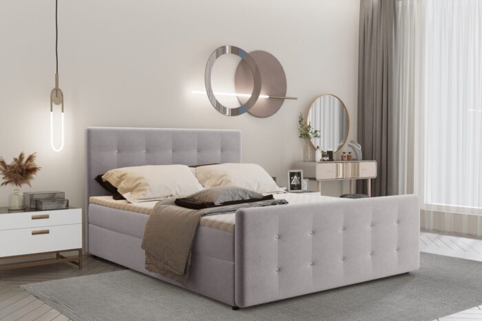 Boxspringbett mit bettkasten matratze topper AMOR viele Farben