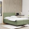 Boxspringbett mit bettkasten und matratze + topper RUGIA Stoff Matt Velvet