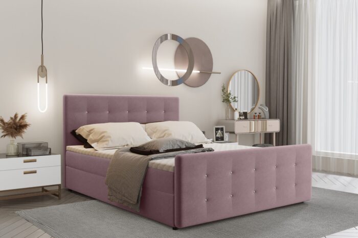 Boxspringbett mit bettkasten matratze topper AMOR viele Farben