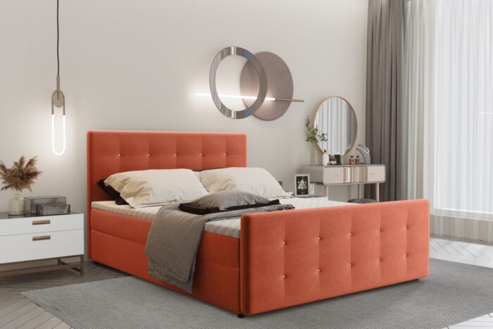 Boxspringbett mit bettkasten matratze topper AMOR viele Farben