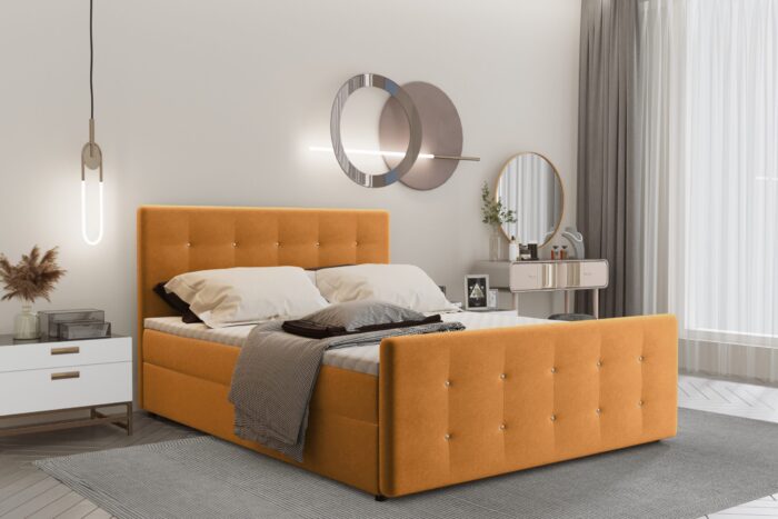 Boxspringbett mit bettkasten matratze topper AMOR viele Farben