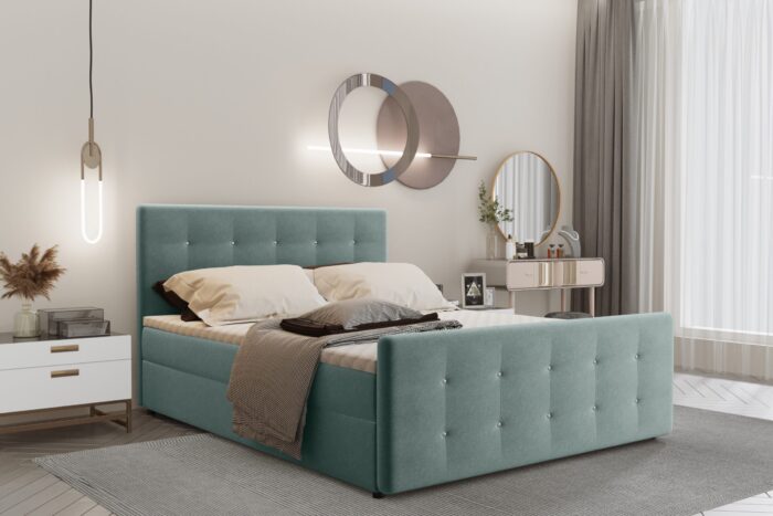 Boxspringbett mit bettkasten matratze topper AMOR viele Farben