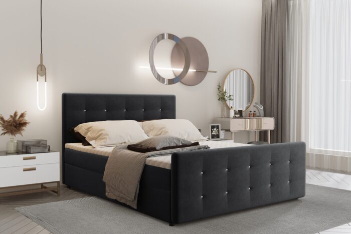 Boxspringbett mit bettkasten matratze topper AMOR viele Farben