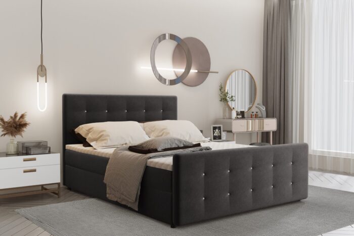 Boxspringbett mit bettkasten matratze topper AMOR viele Farben