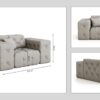 Sofagarnitur, Wohnlandschaft CLOUD Couch 3+2+1 stilvol Viele Farben