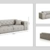 Sofagarnitur, Wohnlandschaft CLOUD Couch 3+2+1 stilvol Viele Farben