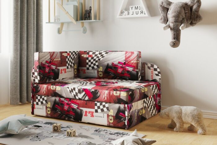 5p Kinderbett Kindersofa mit schlaffinktion und bettkasten, wachsendes Bett WINNIE F1