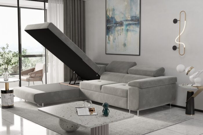 Anton_nowy_pojemnik Ecksofa mit schlaffunktion und bettkasten Eckcouch ATOM verschiedene Farben
