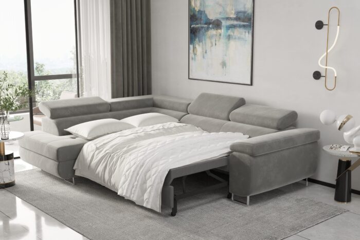 Anton_nowy_spanie Ecksofa mit schlaffunktion und bettkasten Eckcouch ATOM verschiedene Farben
