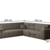 Ecksofa Corner Eckouch Wohnzimmer NIMES stilvol viele farben Stoff VERITA