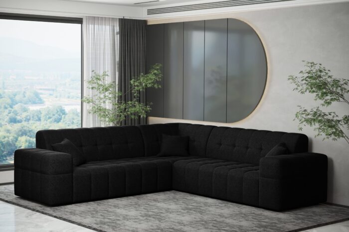 Ecksofa Corner Eckouch Wohnzimmer NIMES stilvol viele farben Stoff VERITA