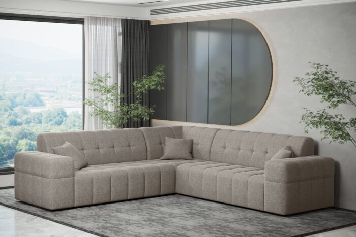 Ecksofa Corner Eckouch Wohnzimmer NIMES stilvol viele farben Stoff VERITA