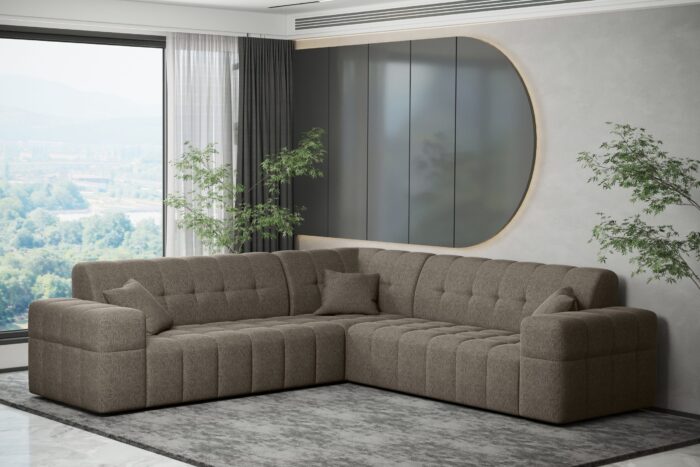 Ecksofa Corner Eckouch Wohnzimmer NIMES stilvol viele farben Stoff VERITA
