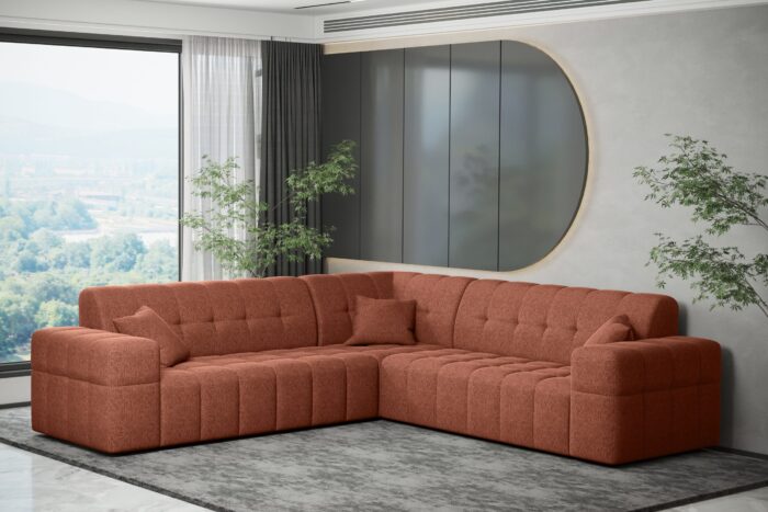 Ecksofa Corner Eckouch Wohnzimmer NIMES stilvol viele farben Stoff VERITA