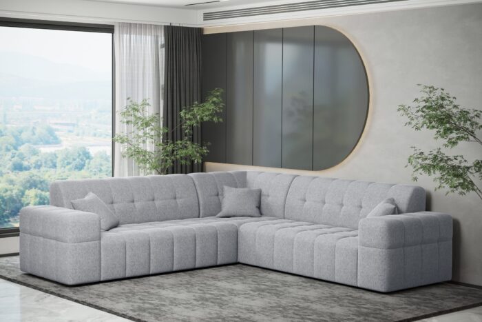 Ecksofa Corner Eckouch Wohnzimmer NIMES stilvol viele farben Stoff VERITA