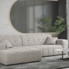 Ecksofa Eckouch Wohnzimmer NIMES stilvol viele farben Stoff VERITA
