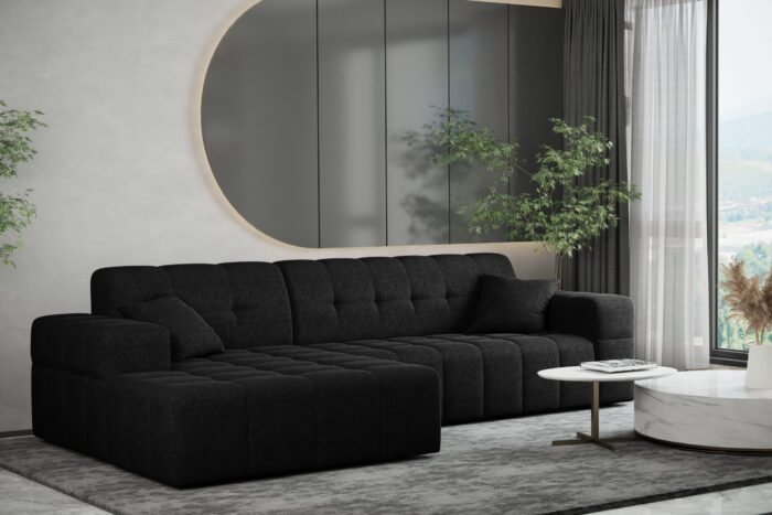 Ecksofa Eckouch Wohnzimmer NIMES stilvol viele farben Stoff VERITA