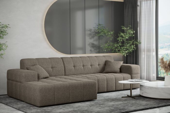 Ecksofa Eckouch Wohnzimmer NIMES stilvol viele farben Stoff VERITA