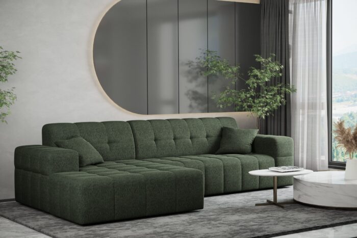 Ecksofa Eckouch Wohnzimmer NIMES stilvol viele farben Stoff VERITA