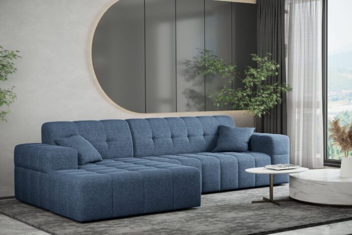 Ecksofa Eckouch Wohnzimmer NIMES stilvol viele farben Stoff VERITA