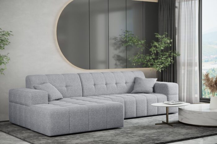 Ecksofa Eckouch Wohnzimmer NIMES stilvol viele farben Stoff VERITA