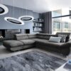 Couchgarnitur Ecksofa mit schlaffunktion und bettkasten FABIO stoff Esperta