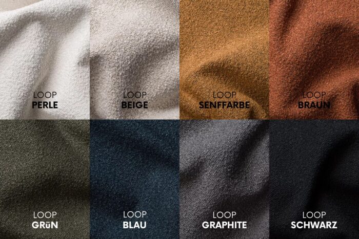 Boxspringbett mit bettkasten matratze topper LAGUNE stoff Loop viele Farben