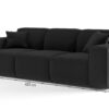 Sofagarnitur Sofa dreisitzer und Chaiselongue PULA Stoff Opera