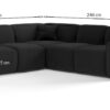 Ecksofa, Eckcouch Corner 246cm PULA Opera Velvet