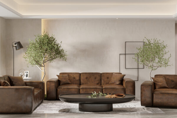 Wohnlandschaft 3+2+1 Sofagarnitur PULA stoff GOBI drei Farben