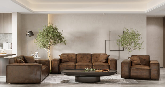 Wohnlandschaft 3+2+1 Sofagarnitur PULA stoff GOBI drei Farben