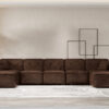 Ecksofa, Eckcouch U Extra Large 462cm PULA stoff GOBI