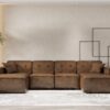 Ecksofa U Eckcouch 342cm PULA stoff GOBI drei Farben