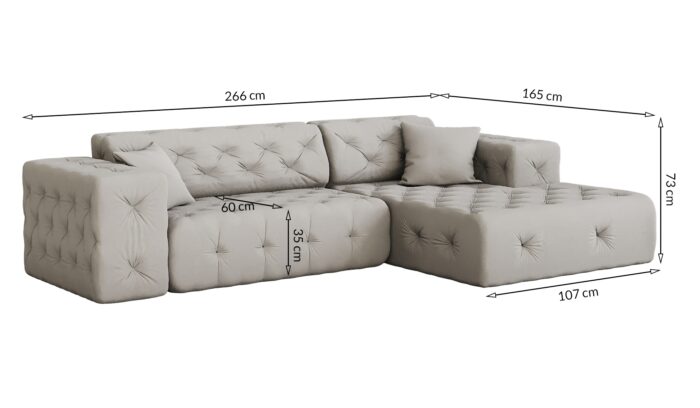 Ecksofa Wohnzimmer CLOUD stilvol viele farben Eckcouch