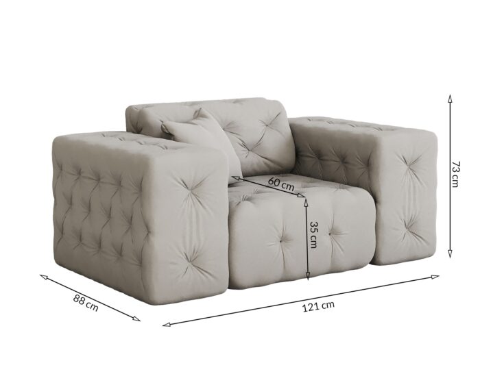 Sessel stilvol Wohnlandschaft Wohnzimmer CLOUD viele farben