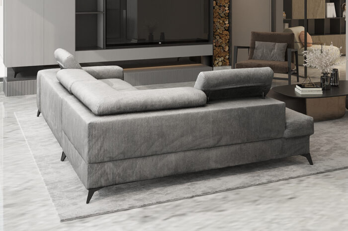 Ecksofa mit schlaffunktion und bettkasten Eckcouch ARCADI Dicker Cord