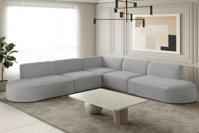 Ecksofa Designer Corner MODENA stoff LOOP in verschiedenen Farben