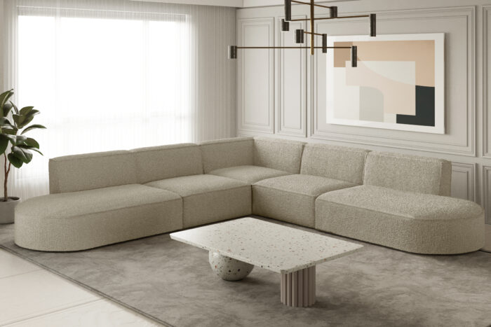 Ecksofa Beige