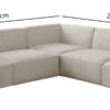 Ecksofa Designer Corner MODENA stoff LOOP in verschiedenen Farben
