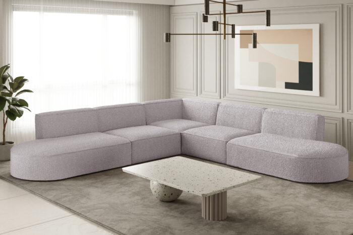Ecksofa Designer Corner MODENA stoff LOOP in verschiedenen Farben