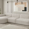 Ecksofa Designer, Sofa L form MODENA stoff Loop