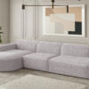 Ecksofa Designer, Sofa L form MODENA stoff Loop