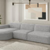 Ecksofa Designer, Sofa L form MODENA stoff Loop
