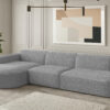Ecksofa Designer, Sofa L form MODENA stoff Loop