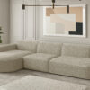 Ecksofa Designer, Sofa L form MODENA stoff Loop